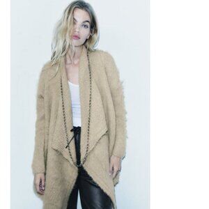 Zara Brushed Effect Knit Cardigan NWT Size S-M